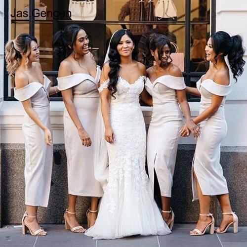 Prom dresses for Bridesmaid Evening event Front Slit Long Mermaid Prom Gown 2020 for Women