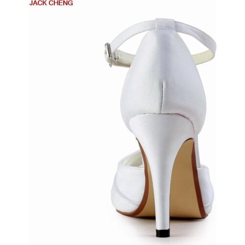 2018 Free Shipping New Women Casual White Peep Toe Sandals Fashional Platform Shoes Thin High Heels Pumps Size 34-41