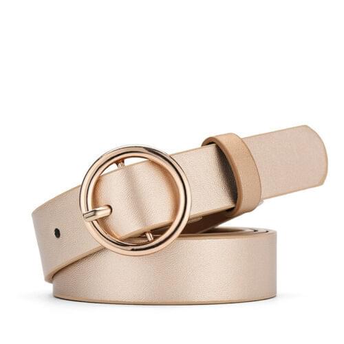 Ladies Belt Classic Fashion Solid Color Leather Waist Wide Belt 6 Colors