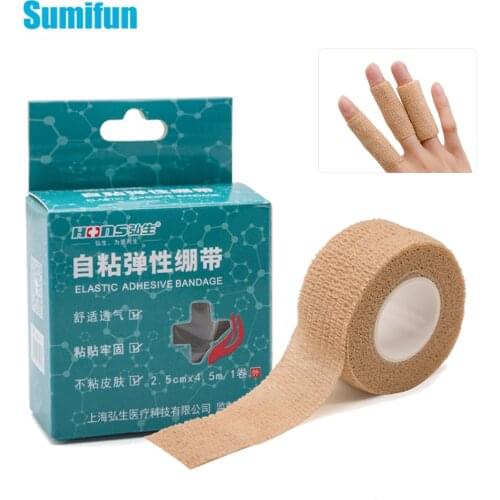 1pc 4.5m Sport Tape Waterproof Self Adhesive Medical Bandage Elastic Finger Plaster Nonwoven Cohesive Band Aid Toe Skin Support