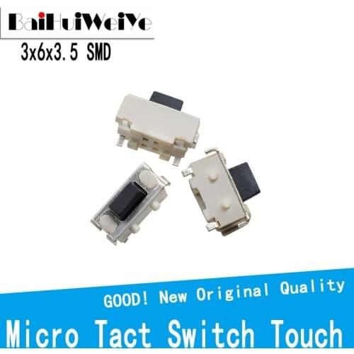 100PCS/LOT Micro Tact Switch Touch 3*6*3.5 3x6x3.5 SMD For MP3 MP4 Tablet PC Button Bluetooth Headset Remote Control Quality