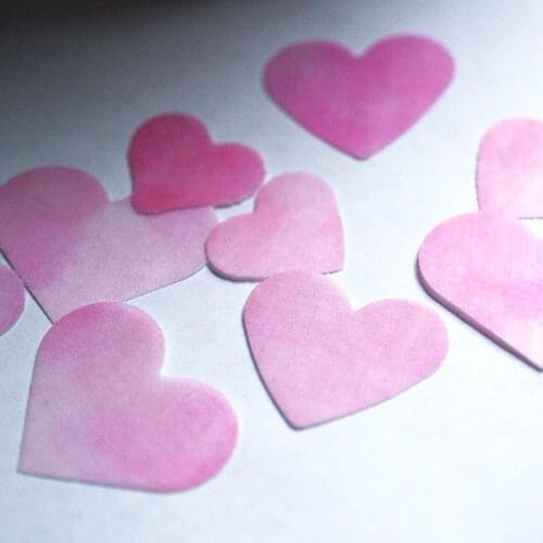 150pcs/lot Heart pattern Edible Paper t Wafer Cake Toppers For Valentines Day ,Edible Paper For Cakes Decoration Party Supply