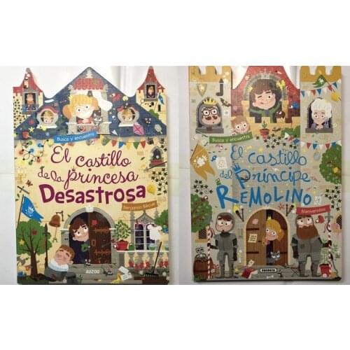 2 Books Child Kids Spanish Word Story Book Education Enlightenment Cute Pictures Learning Reading Cardboard Book Age 3 up