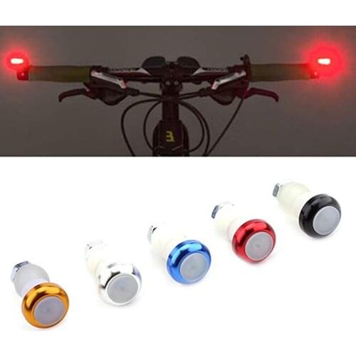 2PCS/SET Battery Powered Bicycle Handlebar Light Bike Signal Lamp Cycling LED Bar End Plugs Indicator Safety Lights