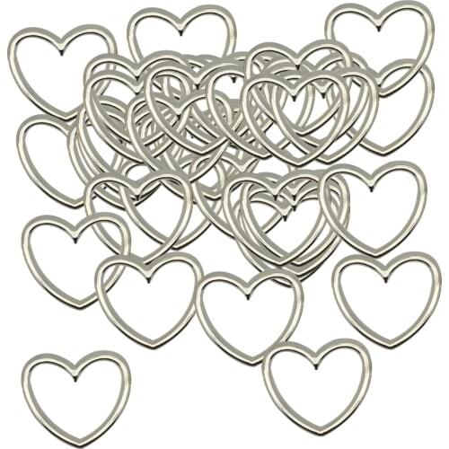 5 Pcs Of Heart-shaped Circles Of Estillo Compatible To Make Choker Ring For DIY Neck