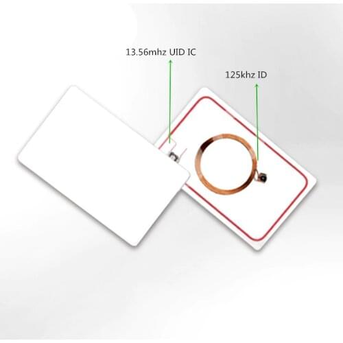 10pcs IC+ID UID 13.56MHZ Changeable Writable Rewritable Composite Key Tags Keyfob Dual Chip Frequency + RFID 125KHZ T5577 EM4305