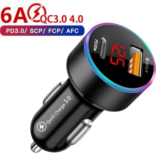 Quick Charge 3.0 Dual USB Car Charger Mobile Phone Car-charger adapter for iPhone 12 Samsung Xiaomi USB Cable 1m