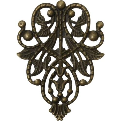 Doreen Box 2015 new Embellishment Findings Antique Bronze Hollow 4.8cm x 3.5cm(1 7/8" x 1 3/8"),50PCs