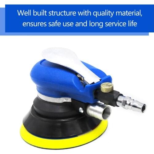 KKmoon Vacuum Air Sander Pneumatic Sander Self-Vacuum Palm Orbital Sander Grinder Polisher Sanding Machine Tool 5