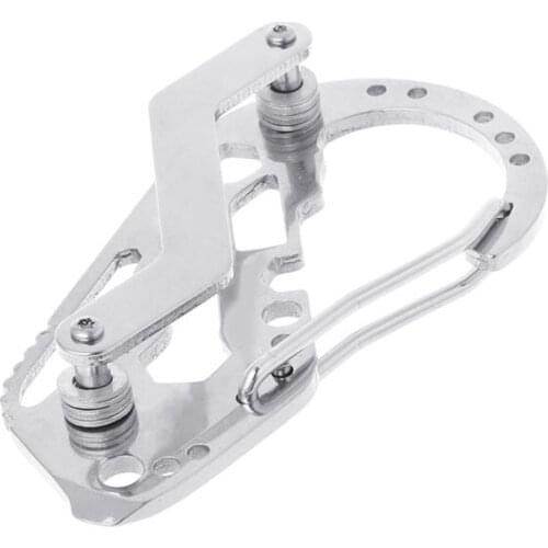 Multifunction EDC Keychain Case Carabiner Outdoor Tool Key Holder Organizer Clip U2JB