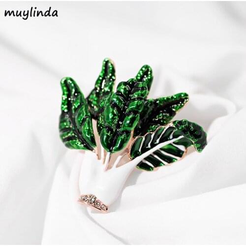 Muylinda Cabbage Vegetables Brooch Fashion Enamel Pin Women Costume Brooches Jewelry Pins