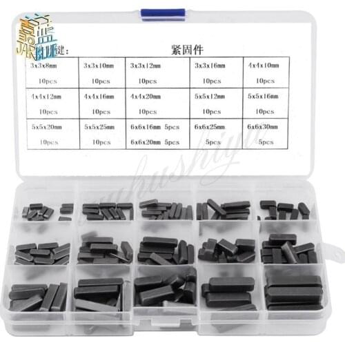 140pcs Round Ended Feather Key Parallel Drive Shaft Keys Dowel Set 8mm 10mm 12mm 16mm 20mm 25mm 30mm Hardware