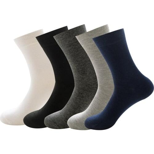 New Men Boy Cotton Socks Business Breathable 4 Seasons Soft Comfortable Casual Leisure Black Christmas Gift Male Sock