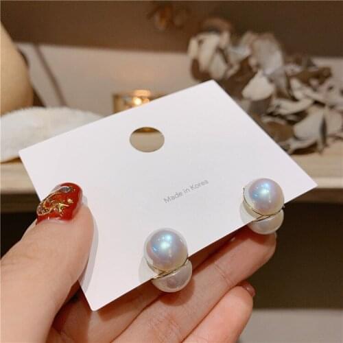 New arrival imitation pearl semicircle earrings fashion jewelry creative birthday gift simple wild statement earrings for women