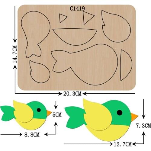 New bird Wooden die Scrapbooking C-1419 Cutting Dies Multiple sizes