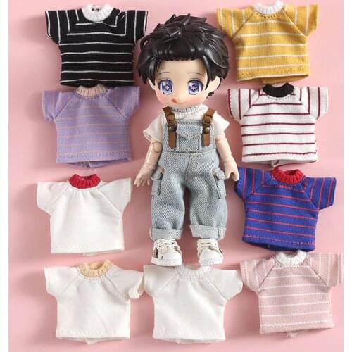 HOUZIWA 1/12 BJD Doll Clothes Molly GSC OB11 Doll T-shirt