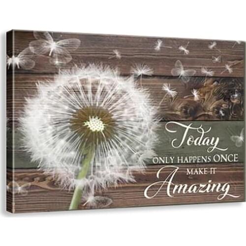 Dandelion Canvas Abstract Fashion Landscape Art Posters and Prints Painting Printing Wall Art For Living Room Home Decoration