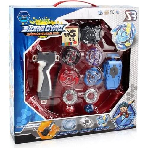 Original Box Beyblades Burst Gyro disc For Sale Metal Fusion BB807D With Handle Launcher and arena Set Kids Game Toys child