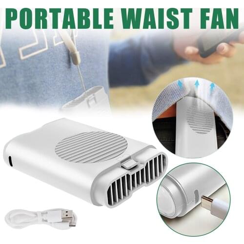 Portable Waist Clip Fan Personal Hanging Neck Fan Summer Portable Silent Cooling Outdoor Travel Mini Waist Air Cooler Fan#G4