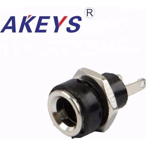 5 DC-022B 5.5-2.1MM DC Power Jack Socket PCB Female Panel Mount Connector DJ JACK with screw nut