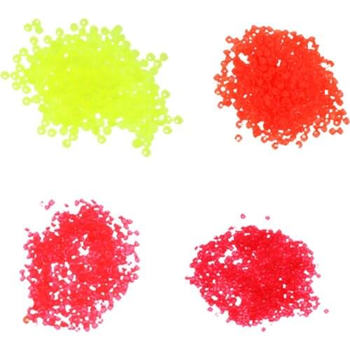 1000Pcs Fishing Beads Plastic Semicircle Fishing Beads, Fishing Tackle Tools Eggs 4 Sizes Replacement Tackles for Fisherman