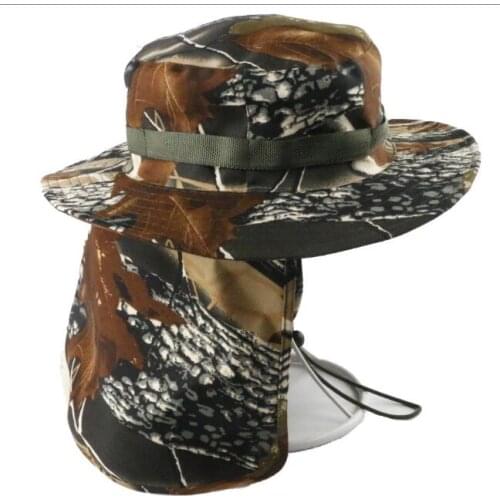 Maple leaf cap Camouflage Bionic Outdoor hat Hide Pine branches