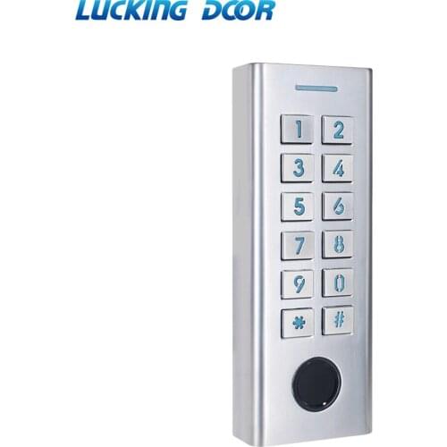 IP66 waterproof rfid door access control system Electronic Door Lock Reader Metal fingerprint integrated card reader