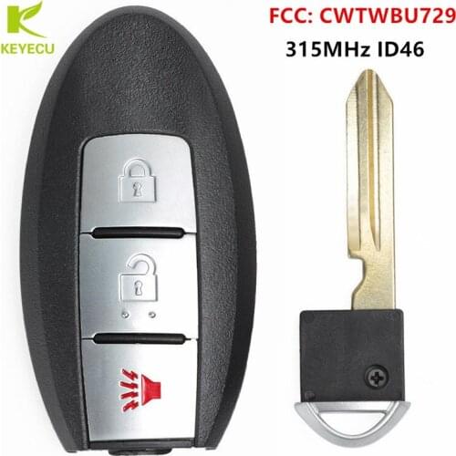 KEYECU Replacement Remote Smart Key Fob 315MHz ID46 for Nissan 2007-2012 Pathfinder Versa 2008-2013 Rogue FCC: CWTWBU729