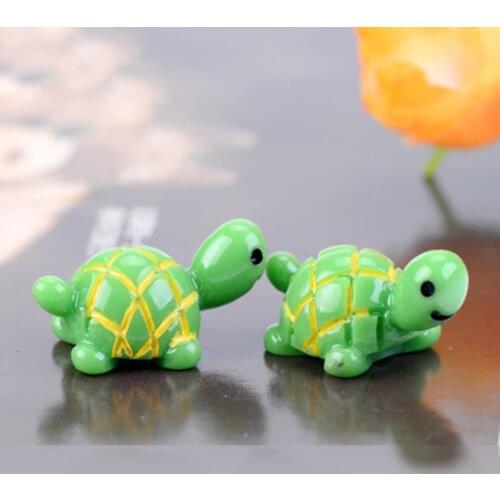 ZOCDOU 1 Piece Sea Tortoise Amusement Park Animal Model Small Statue Mini Figurine Crafts Ornament Miniatures Garden Home Decor