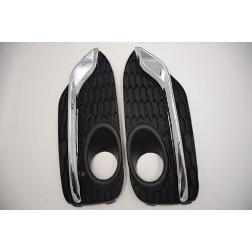 1Set Front Fog Light Lamp Cover Trim W/ Chrome Foglight Garnish Strip Bumper Eyelid Molding for HONDA ACCORD CROSSTOUR 2013-2018