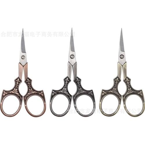 2pcs lot Craft scissors classical household fabric scissors vintage European - style antique scissors DIY scissors