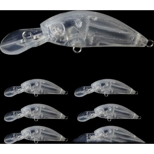 5.9CM 3.40G 20pcs Blank Nude Popper Baits Crank Pencil Minnow Bait Unpainted Lure Bodies Fishing Bait