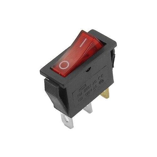 Free shipping!Free shipping !Red Light Illuminated AC 10A/250V 15A/125V 2 Position SPDT Rocker Switch