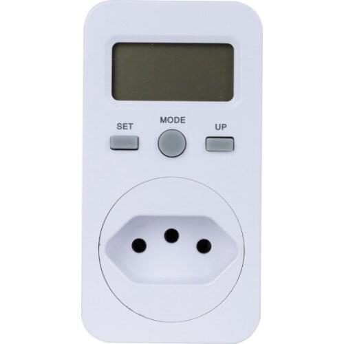 Brazilian Small Screen Power Metering Socket Electric Power Monitor Intelligent Billing Socket Billing Device