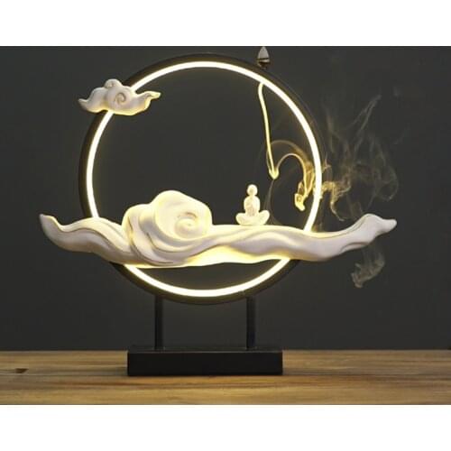 Arabic Style Incense Burner Holder Tower Arabic Style Incense Burner Holder Ceramic Waterfall Incienso Quemador Incense Burner