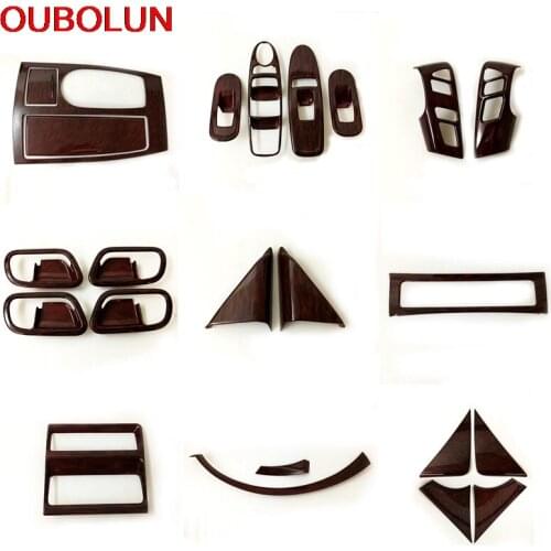 For Nissan Armada Patrol Royale Nismo Infiniti QX56 QX80 Y62 2010-2018 ABS Interior Wood Pattern LHD Accessories