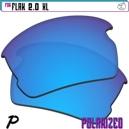 EZReplace Polarized Replacement Lenses for - Oakley Flak 2.0 XL Sunglasses - Blue P