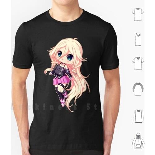 Ia T Shirt DIY Cotton Big Size S-6xl Vocaloid Anime Girl Cute Kawaii Blonde Hair Ia Pretty Fanart Chibi
