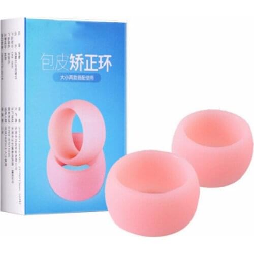 Male Penis Ring Sleeve Two Sizes Foreskin Corrector Cock Rings Delay Ejaculation Stimulating Adult Sex Products Toy for Men