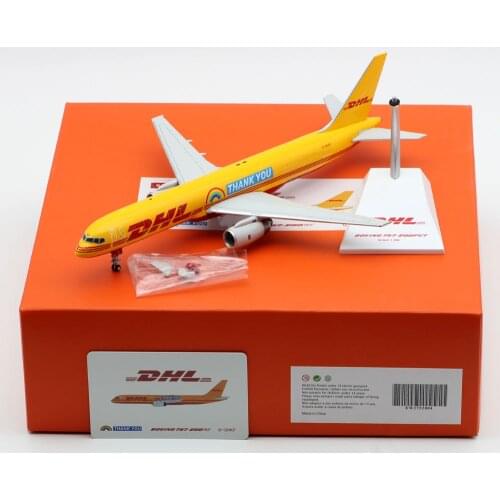 1:200 Alloy Collectible Plane Gift JC Wings EW2752004 DHL Air Boeing B757-200PCF Diecast Aircraft JET Model G-DHKF With Stand