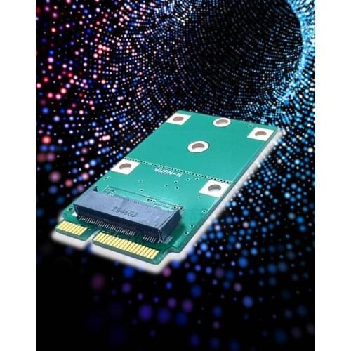 Computer Adapter Mini PCI-E 2 Lane M.2 NGFF 30mm 42mm To Card SSD MSATA Adapter 52pin H4N1