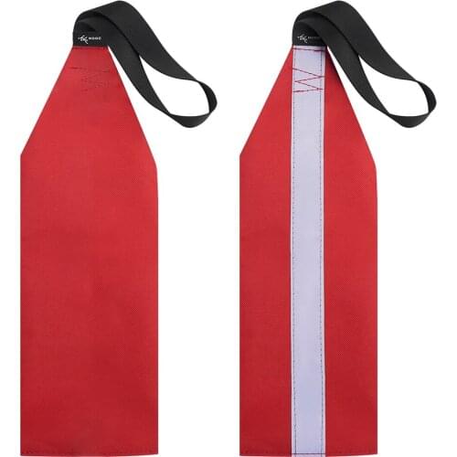 Red Safety Travel Flag for Kayak Canoes SUP Towing Warning Flag Fishing Boat Kayak Accessories with Webbing Boat Accessories