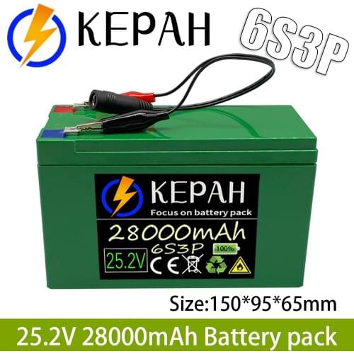 Batterie lithium - ion 6s3p 24V 28ah 18650, 25,2v 28000mah