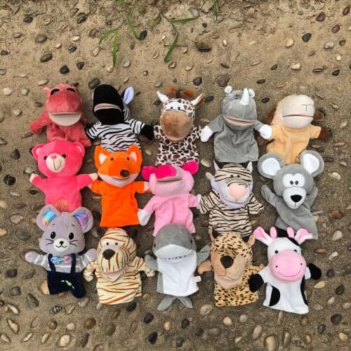 Cute Body dog monkey giraffe Animal Hand Puppet Plush Toy Kindergarten Story Interactive Props Parent-child Game Glove Dolls
