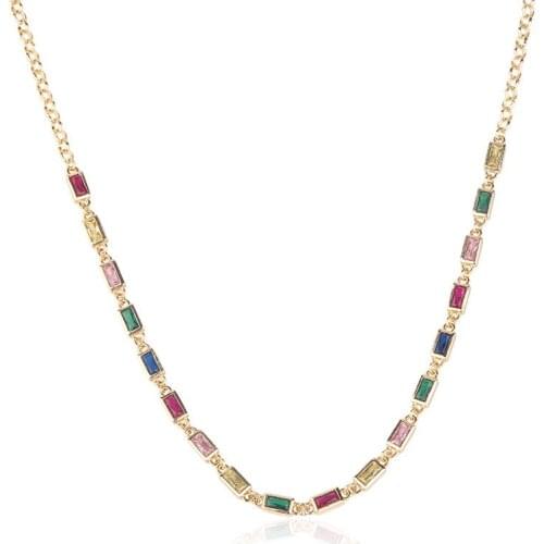 HIBRIDE Trendy Dainty Initial Choker Necklace Gold Color Stackable Necklace for Women Girlfriend Wife Gift collier Bijoux P25