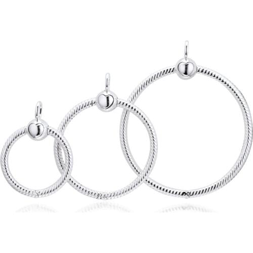 Moments Medium O Pendant Necklaces 100% 925 Sterling Silver Jewelry Free Shipping