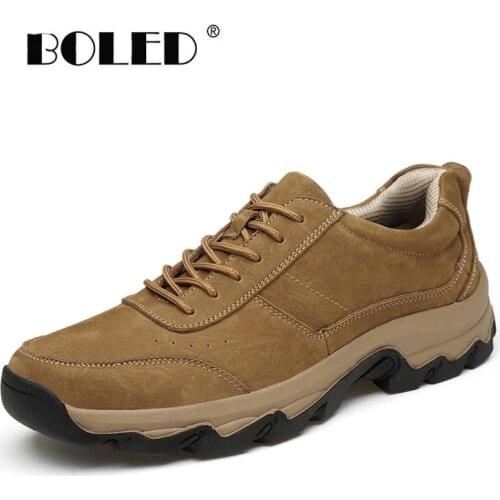 Genuine Leather Men Shoes Autumn Casual Shoes Soft Platform Lace Up Flats Outdoor Rubber Sole Shoes Men Zapatos Hombre