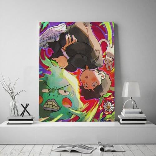 Canvas Paintings Mob Psycho 100 Animation Wall Artwork Poster Pictures Prints Home Decoration For Living Room Modular