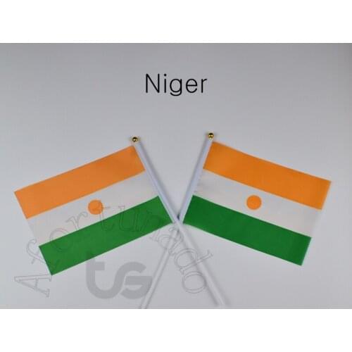Niger flag Banner 14*21cm hand waving National flag Home Decoration flag banner