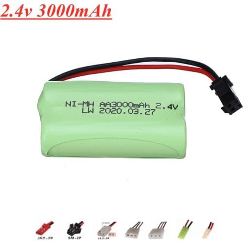 2.4v 3000mah NiMH Battery For Rc toy Car Tanks Trains Robot Boat Gun Ni-MH AA 2400 mah 2.4 v Rechargeable Battery 1Pcs
